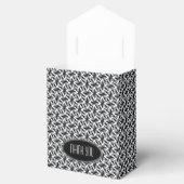 Zigzaggende Zwart Witte Batik Feest Favor Dozen Bedankdoosjes (Geopend)