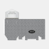 Zigzaggende Zwart Witte Batik Feest Favor Dozen Bedankdoosjes (Uitgevouwen)