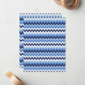Zigzagpatroon 1 notitiekaartje (Voorkant / Achterkant in situ)