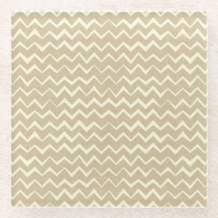 Zigzagpatroon Glazen Onderzetter