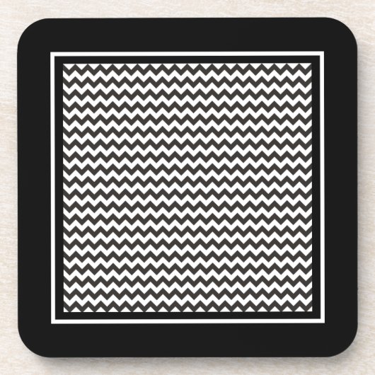 Zigzags Cork Onderzetter, zwarte en witte kaas Bier Onderzetter (Voorkant)