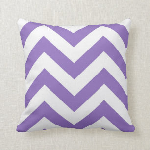 Zigzags in Paarse lavendel Kussen