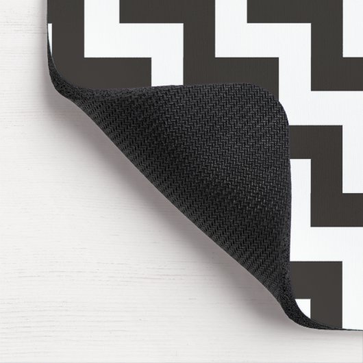 Zigzags Mousepad, zwarte en witte Chevrons Muismat (Hoek)