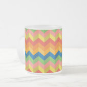 zigzagstreep matglas koffiemok (Voorkant links)