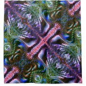 Zigzagvormig 'staafvormig' douchegordijn (Voorkant)