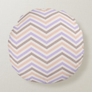 ZigZagZest Blush Roze Lavendel Rond Kussen