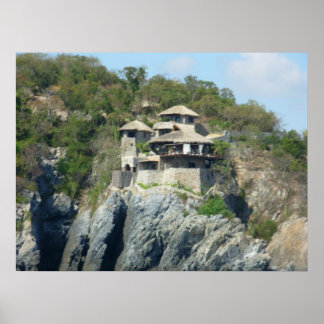 Zihuatanejo Cliffside Poster