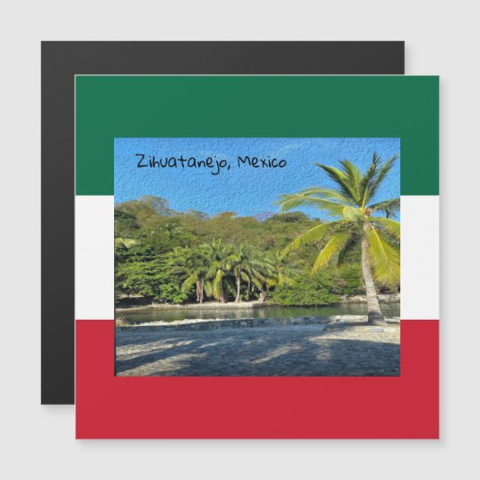 Zihuatanejo, Mexicaanse magnetische kaart (Voorkant / Achterkant)