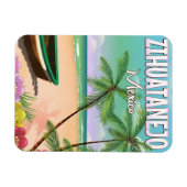 Zihuatanejo Mexican strand vakantion poster Magneet (Horizontaal)