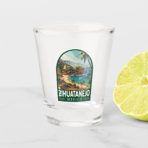 Zihuatanejo Mexico Reizen Kunst Vintage Shot Glas