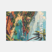 Zihuatanejo Mexico Travel Art Vintage Fleece Deken (Voorkant (Horizontaal))