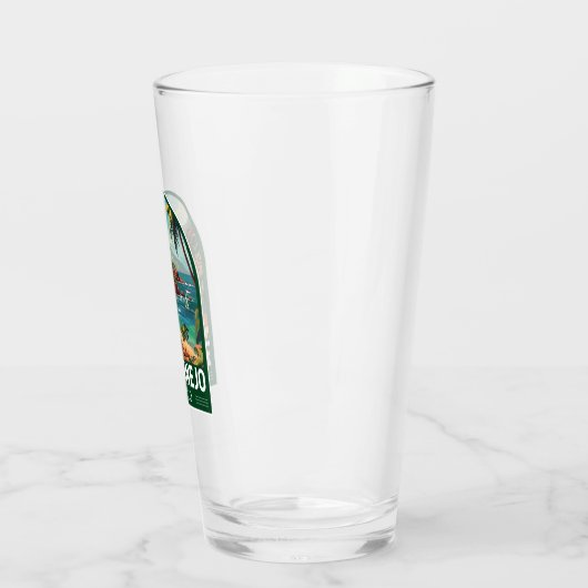 Zihuatanejo Mexico Travel Art Vintage Glas (Links)