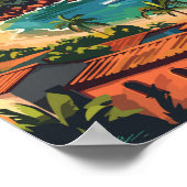 Zihuatanejo Mexico Travel Art Vintage Poster (Hoek)