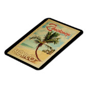 Zihuatanejo Palm Tree Vintage Travel Magneet (Linkerzijde)