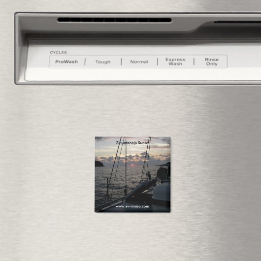 Zihuatanejo Zonsondergang van Moira in ankerplaats Magneet (Insitu (Vaatwasser))