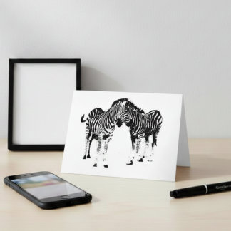 zij aan zij - zebra's  kaart