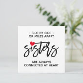 zij aan zij zussen die bij de Kaart van het hartci (Staand voorkant)