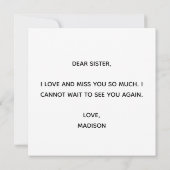 zij aan zij zussen die bij de Kaart van het hartci (Achterkant)