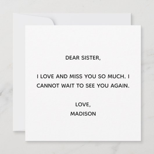 zij aan zij zussen die bij de Kaart van het hartci (Achterkant)