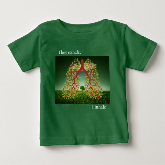 Zij ademen uit, inhaleer ik baby t shirts