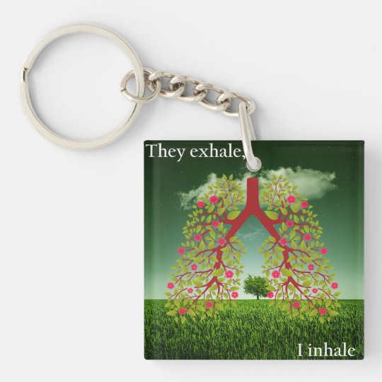 Zij ademen uit, inhaleer ik sleutelhanger