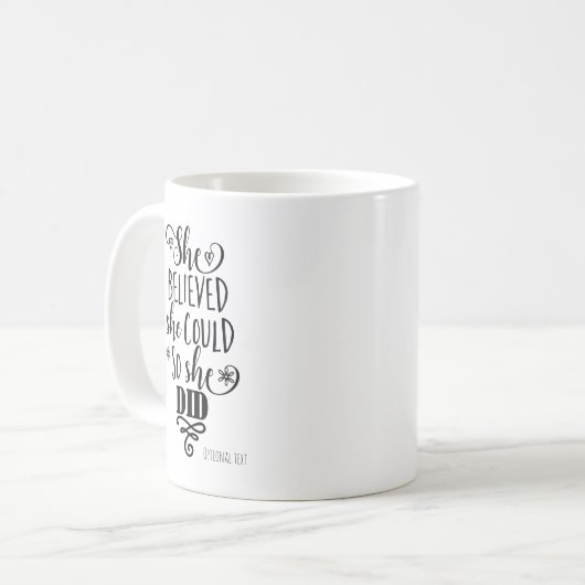 ZIJ BELIEVDE DAT ZE ZO GOED ZOU KUNNEN DOEN. KOFFIEMOK (Voorkant links)