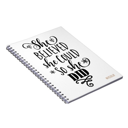 ZIJ BELIEVDE DAT ZE ZO GOED ZOU KUNNEN DOEN. NOTITIEBOEK (Rechterzijde)