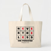 ZIJ BEVESTIGDE ECHTER Inspirerend Christelijk Grote Tote Bag (Voorkant)