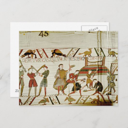 Zij construeren de berichten briefkaart (Voorkant / Achterkant)