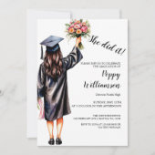 Zij deed het Aquarel Afstuderen Kaart (Voorkant)