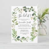 Zij deed het Groene Afstuderen Uitnodiging (Staand voorkant)