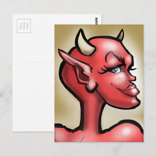 Zij Devil Briefkaart (Voorkant / Achterkant)