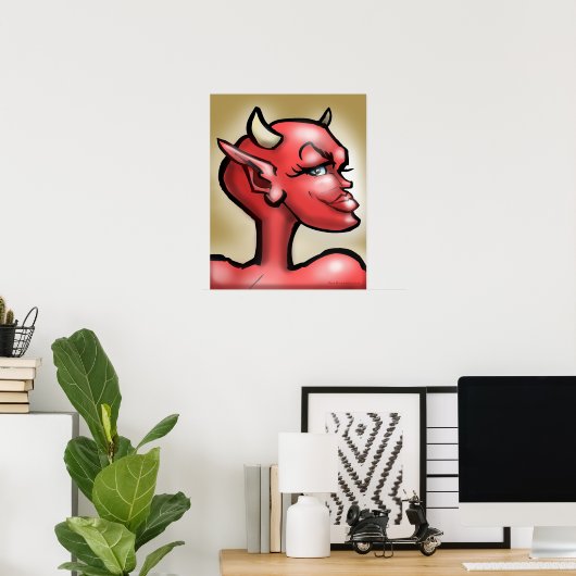 Zij Devil Poster (Thuiskantoor)