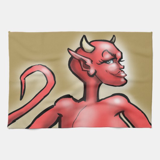 Zij Devil Theedoek (Horizontaal)