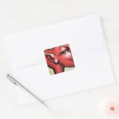 Zij Devil Vierkante Sticker (Envelop)