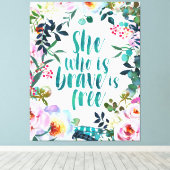 Zij die Brave is Canvas Afdruk (Insitu (Houten vloer))