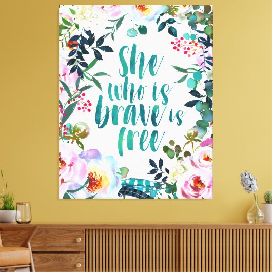 Zij die Brave is Canvas Afdruk (Insitu (Woonkamer))