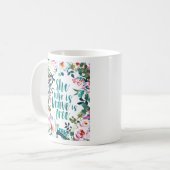 Zij die dapper is, is vrije Waterverf Floral Koffiemok (Voorkant links)