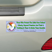 Zij die de kleintjes beschermen bumpersticker (Op auto)