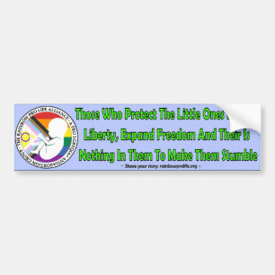 Zij die de kleintjes beschermen bumpersticker