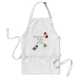 Zij die de specerijen bestuurt standaard schort