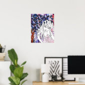 Zij die door de ruimte reist door Meghan Oona Poster (Thuiskantoor)