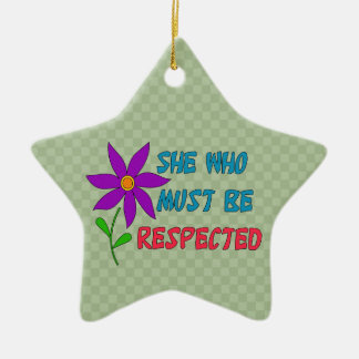 Zij die gerespecteerd moet worden keramisch ornament