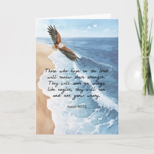 Zij die hopen op de Heer Jesaja 40:31 Geloof Kaart (Voorkant)