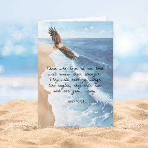 Zij die hopen op de Heer Jesaja 40:31 Geloof Kaart