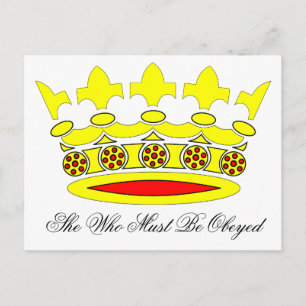 Zij die moet worden geobsedeerd briefkaart