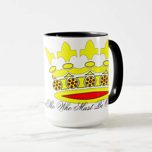 Zij die moet worden geobsedeerd mok (Voorkant rechts)