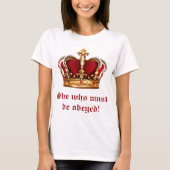 Zij die moet worden geobsedeerd t-shirt (Voorkant)