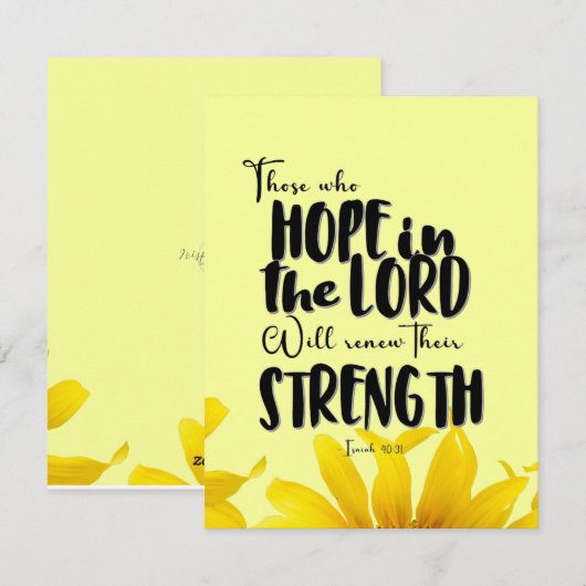 Zij die op de Heer hopen Feestdagenkaart (Voorkant / Achterkant)