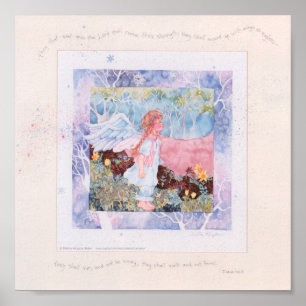 Zij die wachten op engel archivering van hoogwaard poster